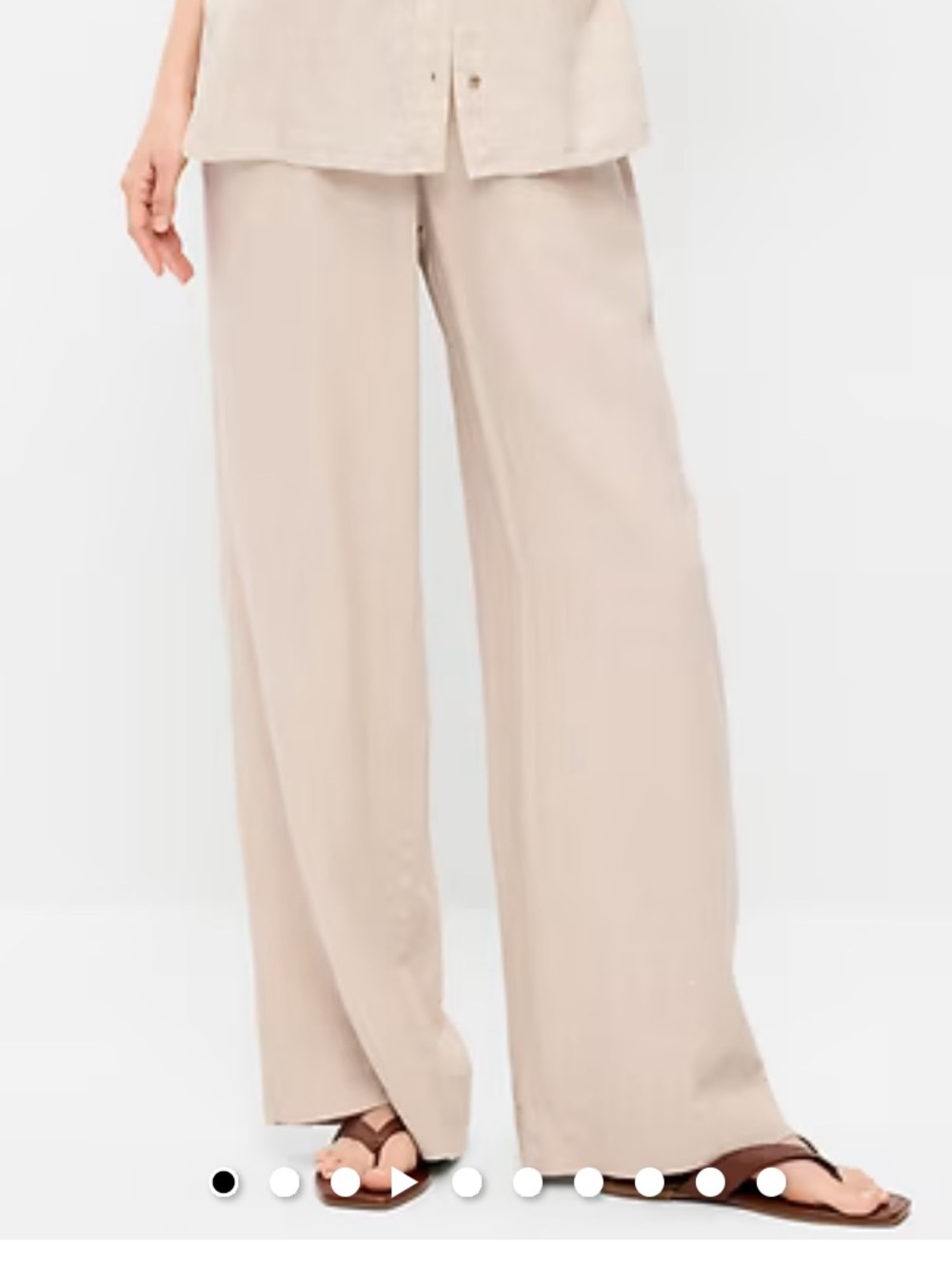 Old Navy High-Waisted Linen-Blend Super Wide-Leg Pants - Flax Linen - Regular XS